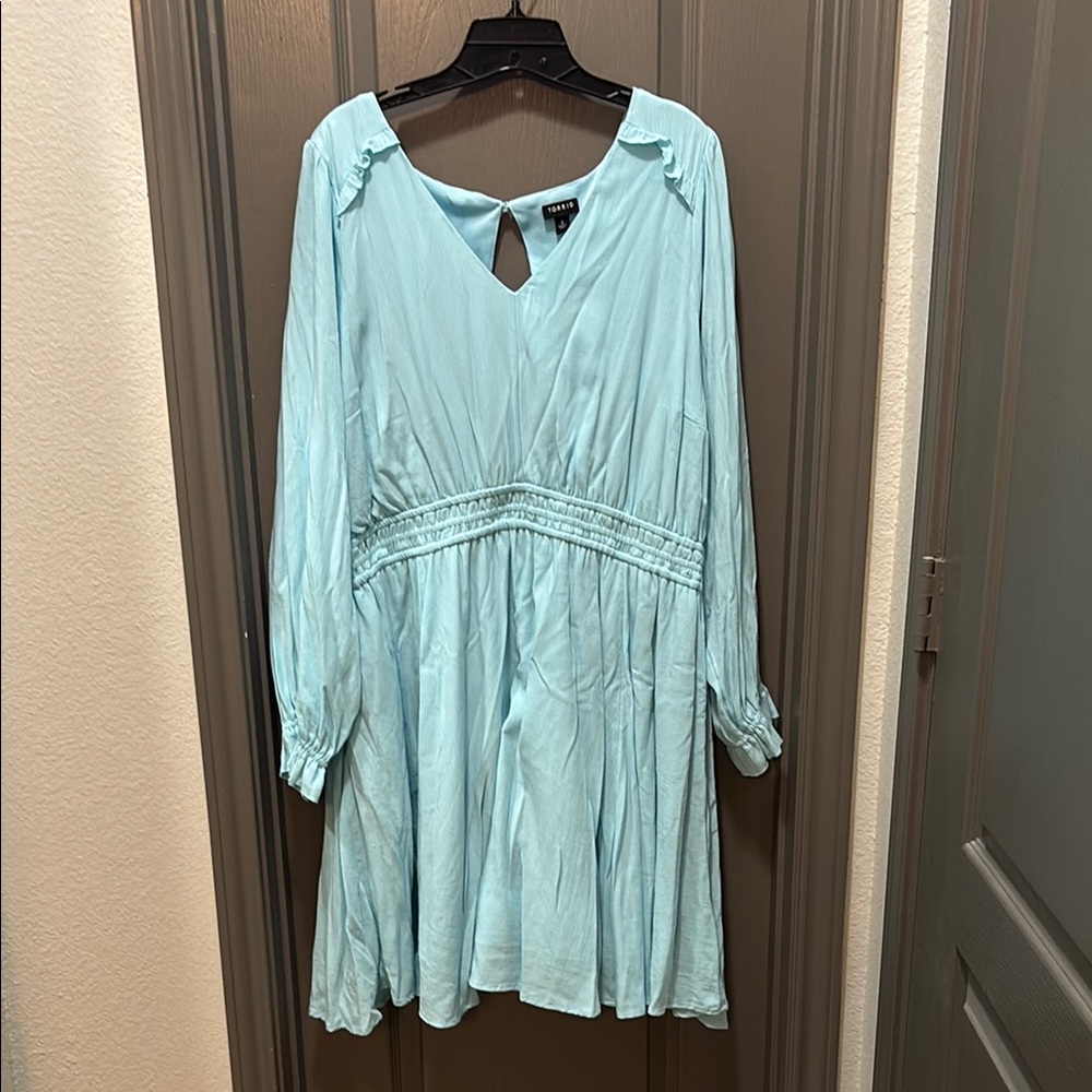 Light Blue Long Sleeve Dress